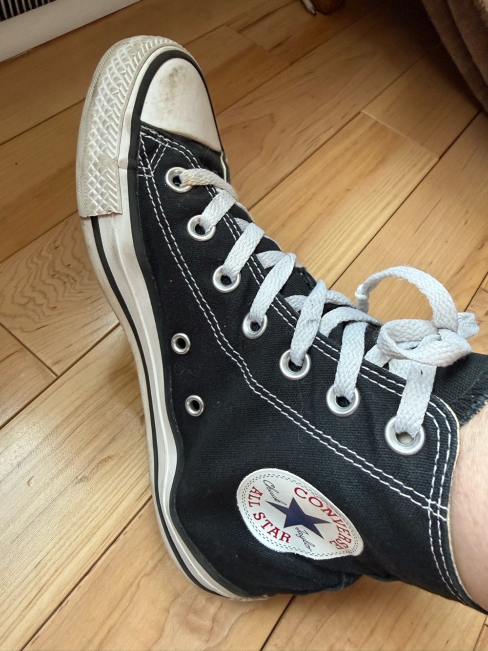 Converse High Top Sneakers - Cream & Navy